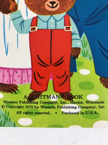 Vintage 1972 Goldilocks storia da leggere libro da colorare bambole di carta Whitman non tagliato - Foto 3 di 6
