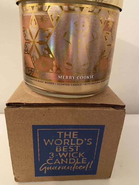 bath and body works 3 wick candle merry cookie RY8233 bath and body works 3 wick candle merry cookie RY8233