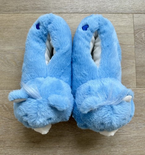 Care Bears Ciabatte in pelliccia sintetica da donna taglia XS-S 5-6 (bambino 3-4) blu scontroso nuove con etichette! - Foto 2 di 5