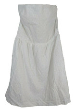Dress Cotton Strapless Gap Eyelet A-Line White Summer Spring Pattern Women's 6