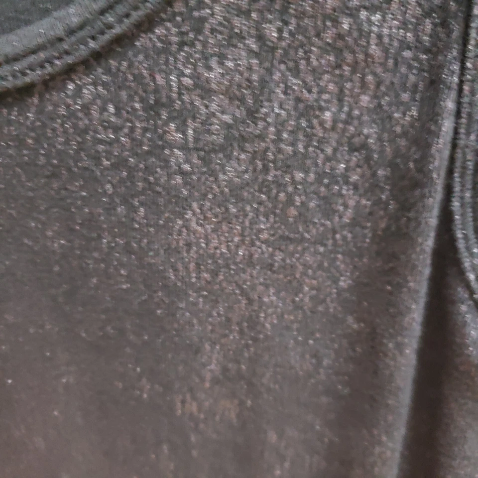 Merona 背心上衣女式 M 码黑色闪光罗纹经典钉 — 第 4/4 张图片