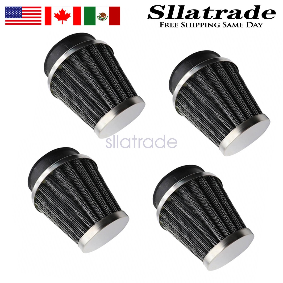 4PCS Small Black (54mm) Air Filter Pod FITS for Suzuki