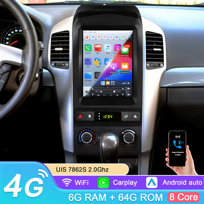 8Kern 6+64GB Android 15 Autoradio GPS CarPlay BT Für Chevrolet Captiva 2006-2012