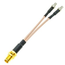 Cable RG316 SMA Female to Y Type 2 X TS9 Male Connector Splitter Pigtail lot
