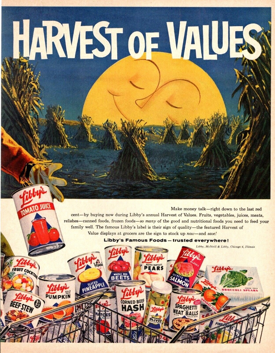 1960 vintage food AD LIBBY