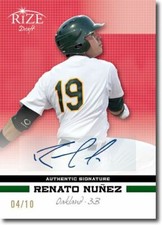 RENATO NUNEZ 2012 Rize Rookie Autograph RED Auto RC #/10
