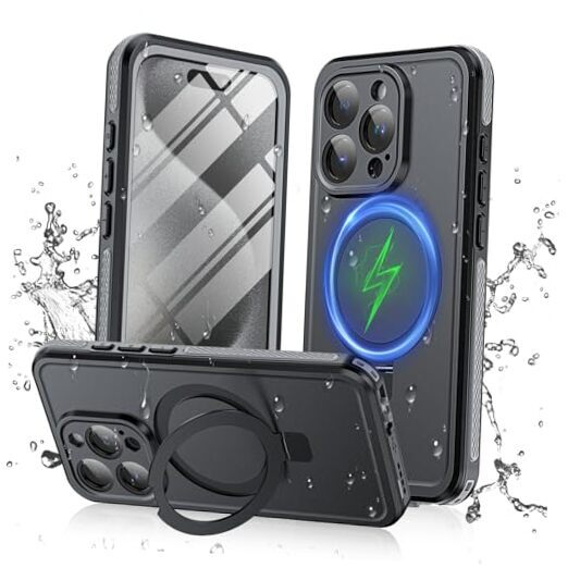 jaraco for iPhone 15 pro case Waterproof, [IP68 Underwater][Built-in Screen &