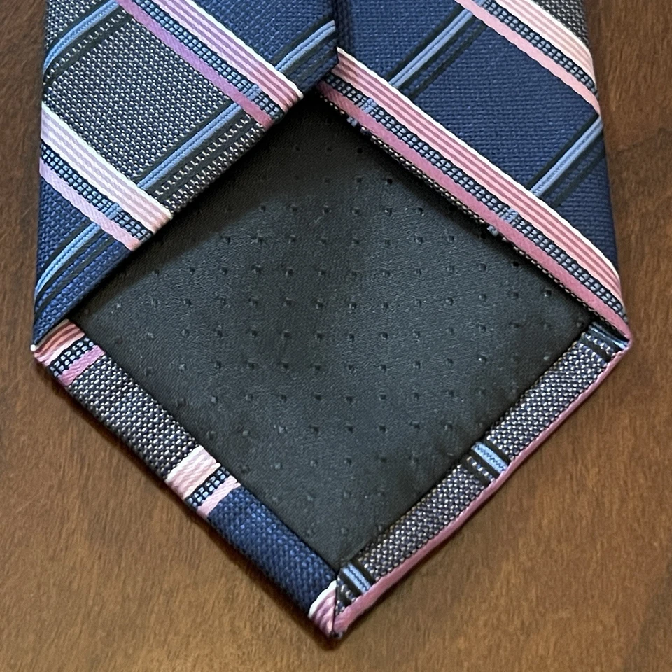 Corbata para el cuello Platinum Designs azul rosa hecha a mano 100 % poliéster para hombre hecha en China Foto 2 de 4
