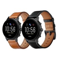 Fossil Watch Band, Quick Fit Classic Genuine Leather 18/20/ 22mm Strap Universal