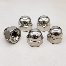 Tapa de cabeza de cúpula de acero inoxidable 304 de diámetro de rosca de 3/8-16 tuerca hexagonal de bellota 5 piezas