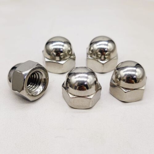 Tapa de cabeza de cúpula de acero inoxidable 304 de diámetro de rosca de 3/8-16 tuerca hexagonal de bellota 5 piezas