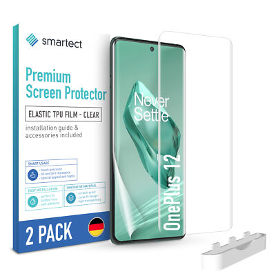 2x TPU Schutzfolie Klar für OnePlus 12 Displayschutz Panzerfolie Bildschirmfolie