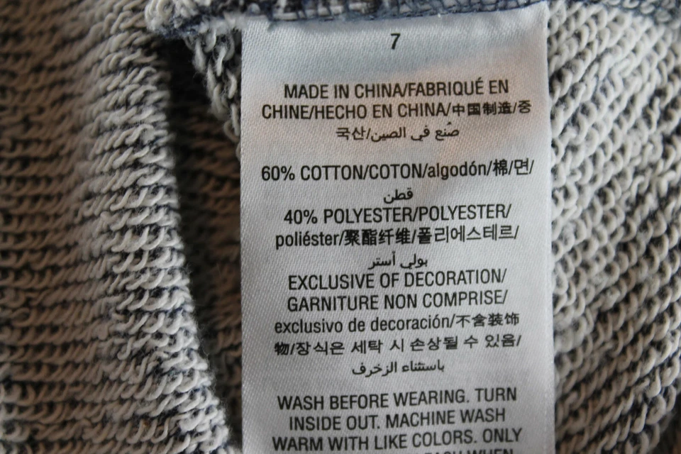 Epic Threads Boys Gray / Black Marled Genius Print Cotton Blend Hoodie Size 7 - Image 4 of 4