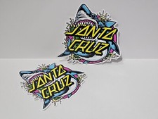 Santa Cruz Skateboard Sticker Decal Waterproof Vinyl 3.5 Shark Blue Wave X2 Santa Cruz Skateboard Sticker Decal Waterproof Vinyl 3.5 Shark Blue Wave X2