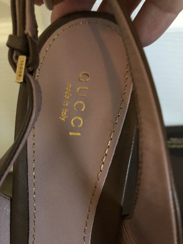Gucci Sofia décolleté con plateau sul retro color talpa/marrone. Tg 40. Nuovo con scatola! - Foto 5 di 13
