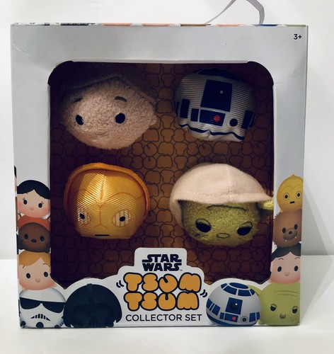 New Lot Of 3 Disney TSUM TSUM Star Wars Collector Set Darth Vader, Han Solo R2D2 - Picture 4 of 11