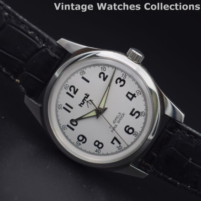 Vintage HMT Military 17j Winding 35mm Wrist Watch For Men's Wear D 