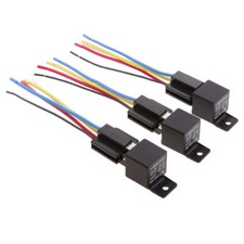 3 Sets 24V 80A Car Automotive 5 Pin Relays and 5 Wires Harness Sockets