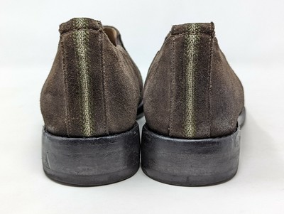 SARTORI GOLD BROWN SUEDE PLAIN TOE ANKLE BOOT HANDMADE IN  display picture 2