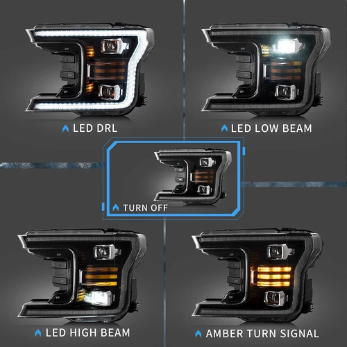 Faros LED VLAND para Ford F150 F-150 2018-2020 luces delanteras con equivalente - Imagen 5 de 15
