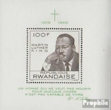 Ruanda Block14A (kompl.Ausg.) postfrisch 1968 Tod von Martin Luther King EUR 3