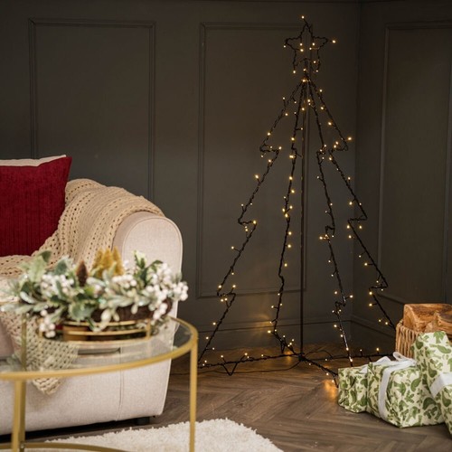 1.2M Standing Christmas Tree Light Warm White Lights Xmas Décor Indoor Outdoor - Picture 4 of 11