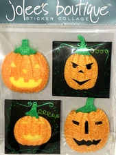 JOLEE'S BOUTIQUE Jack-O- Lantern Halloween Pumpkin Fall 3D SCRAPBOOK STICKERS