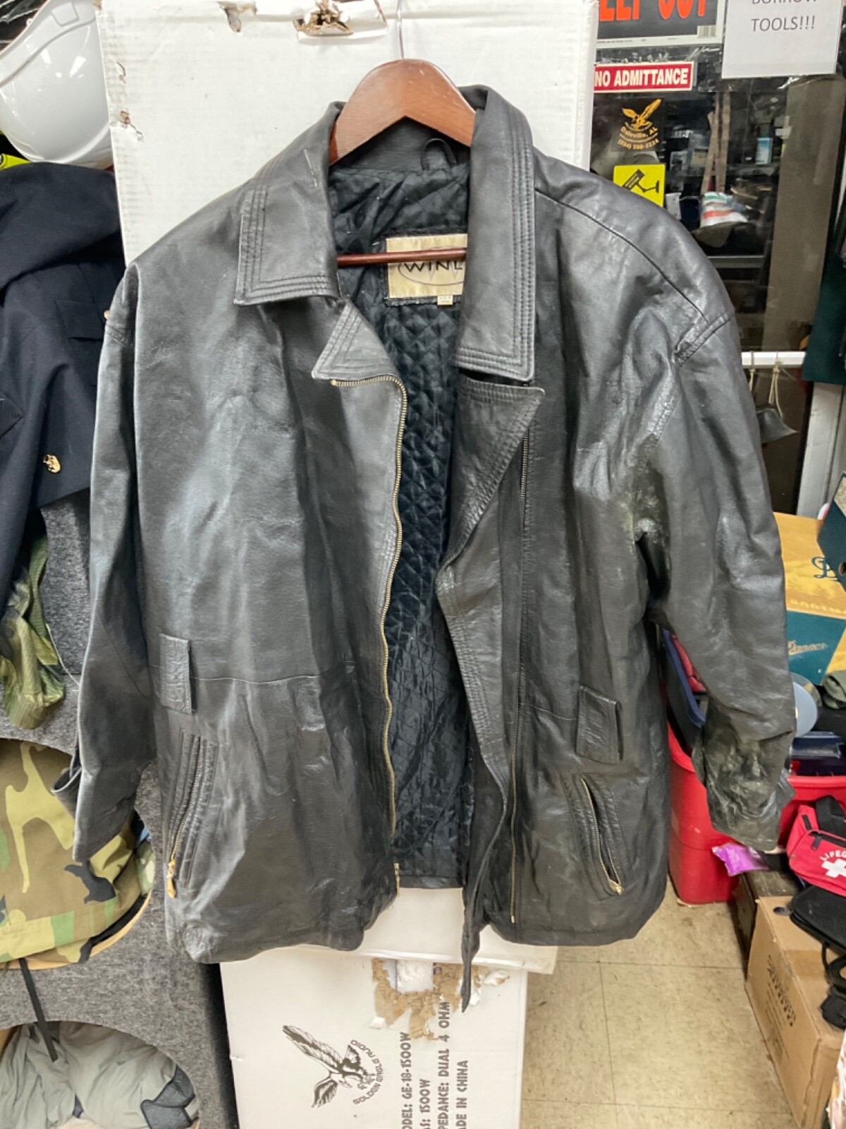 Winlit Leather Jacket Size Medium - image 1