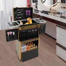 Hairdressing Case, Hairdressing Tool Organiser Box 38 25 82cm 15-20kg Gold