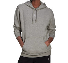 NWT-Adidas Originals Adicolor Essentials Fleece Hoodie Gray Women's Size-Small