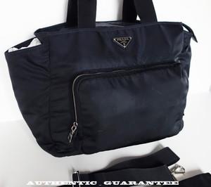 Details About Authentic Prada Navy Blue Vela Baby Diaper Bag 2 Way Shoulder Crossbody