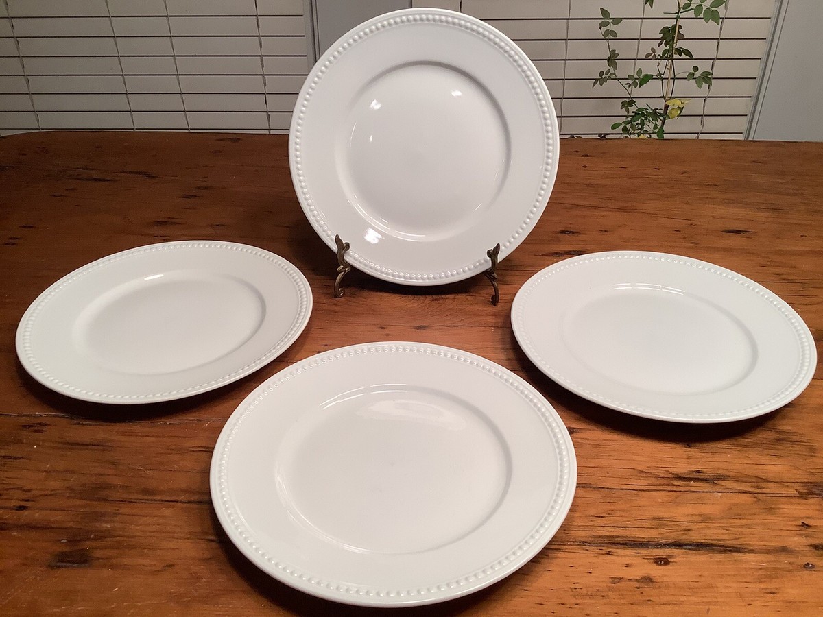 Everyday White Beaded Dinner Plate by Fitz Floyd Set Of Plates