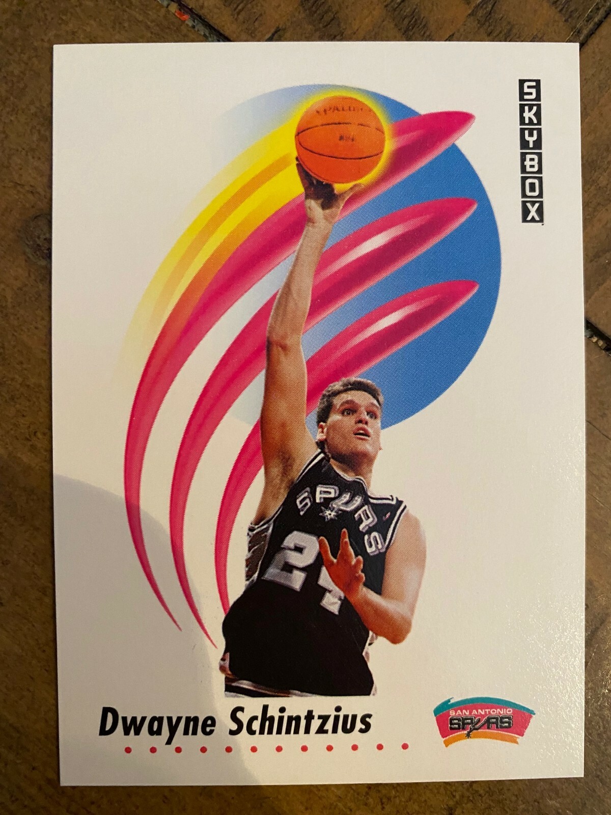 DWAYNE SCHINTZIUS RC 1991-92 Skybox #262 -  SAN ANTONIO SPURS