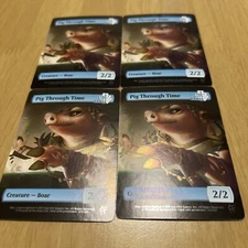 Star City Games SCG Game Night MTG - Pig Through Time Token X4