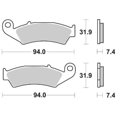 BREMSBELÄGE VORNE RECHTS-LINKS HONDA TRX R FOURTRAX (G/J/H/K) 250 86>89