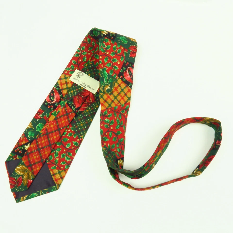 Corbata de Colección Vera Bradley Floral Vacaciones Navidad Algodón 59"x3.75" Regalos Foto 4 de 4