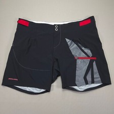 BRP Sea-Doo Board Shorts Swim Trunks Quick Dry Lined Black Red Accents Size 12