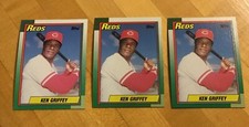 Lot of 3 1990 #581 Ken Griffey NM REDS Great for TTM Autographs!