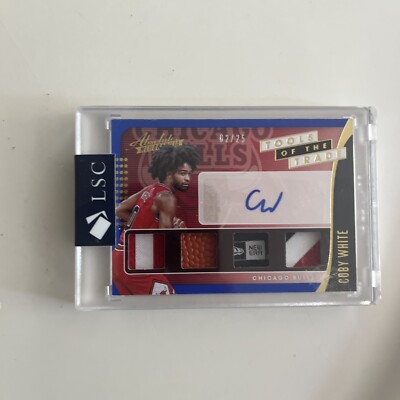 Coby White 2019-20 Absolute Memorabilia Tools of the Trade 4 Swatch Auto RC /25
