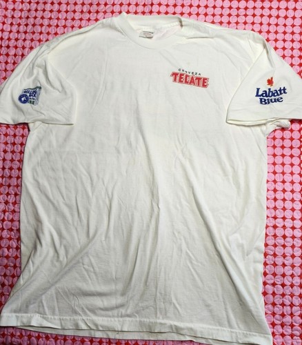 Vintage Single Stitch Adrian Fernandez Tecate Indycar T Shirt XL USA Made Cotton - Picture 2 of 14
