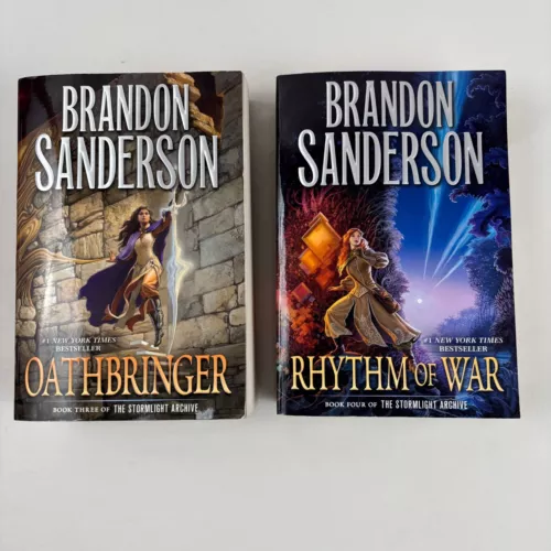 2 Brandon Sanderson OATHBRINGER, RHYTHEM of WAR Paperback Books