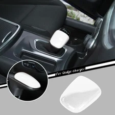 Interior Gear Shift Head Knob Cover Trim for Dodge Challenger Charger 15+ White