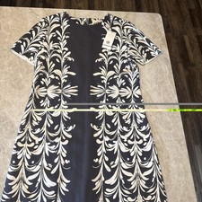 NWT Tory Burch Dress Symphony D Brushstroke Print Ponte Sheath Gray Size S