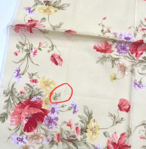 Handkerchief Scarf Ralph Lauren Women Floral Yellow Cotton Pocket Square 19.8” - Picture 6 of 9