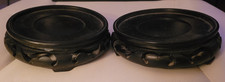 Pair Set Round Carved Wood Bowl Plant Display Stands Black Oriental Vase