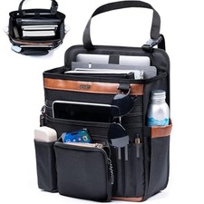 Front Seat Organizer for Car with 15.6" Laptop Compartment, Car Office Open Top