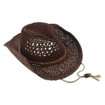 Children Hat, Western Cowgirl Panama Hat, Sun Cap with Wide