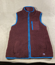 Champion Reversible Full Zip Vest Stand-Up Collar Burgundy Blue Mens L