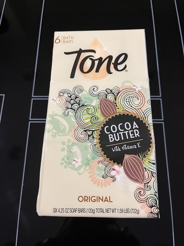 TONE COCOA BUTTER  4.25 Oz Original Bar Soap 6 Bars Factory Sealed New - Picture 1 of 6