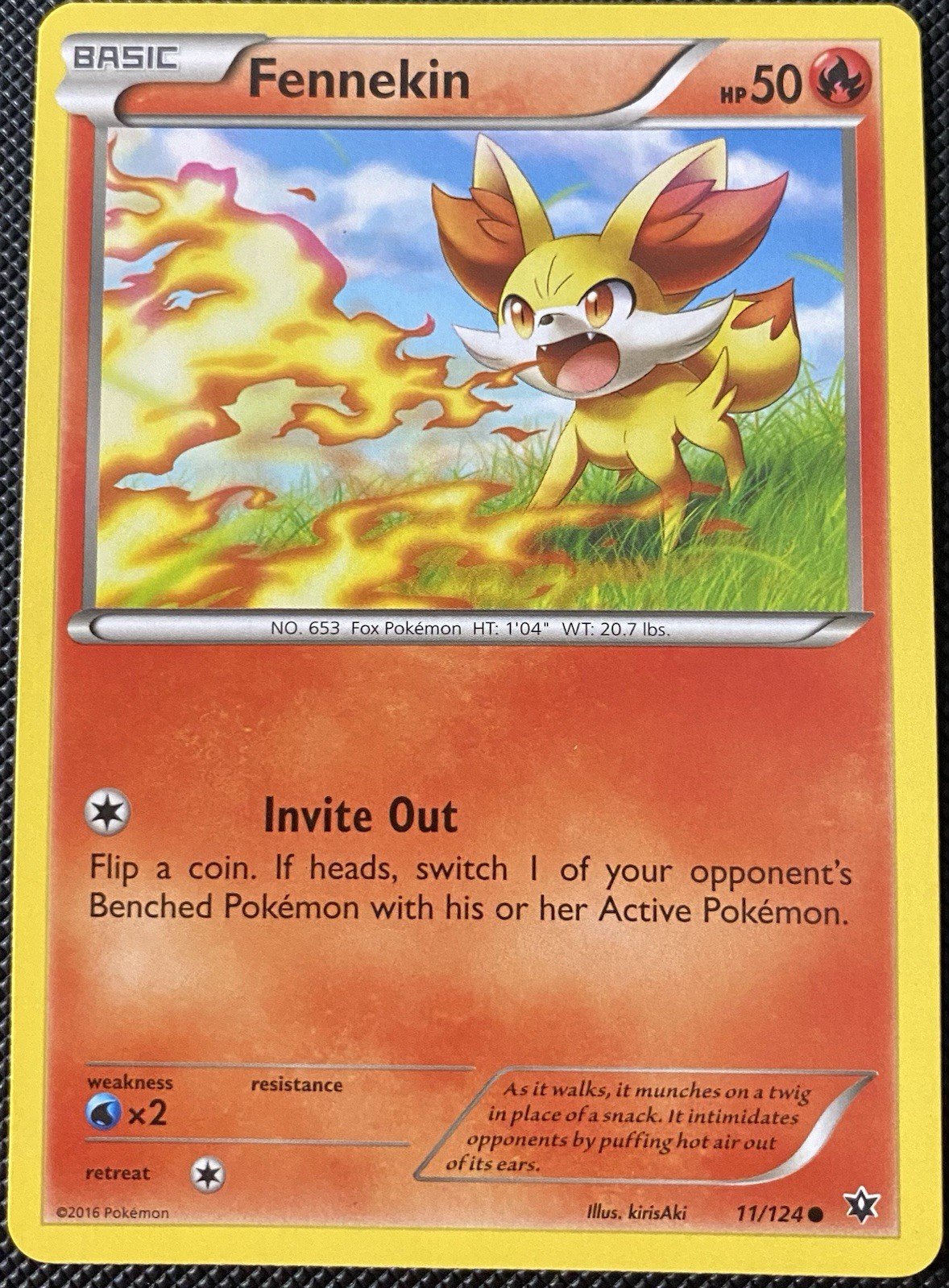 Fennekin 11/124 Fates Collide Regular - Pokémon Card